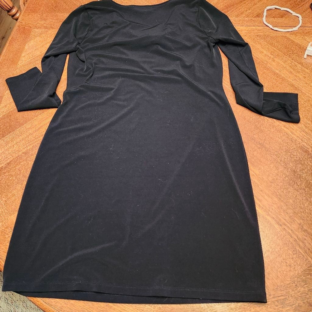 Women's Michael Kors Black Long Sleeve Dress with Gold Buttons M A2 - Picture 6 of 6